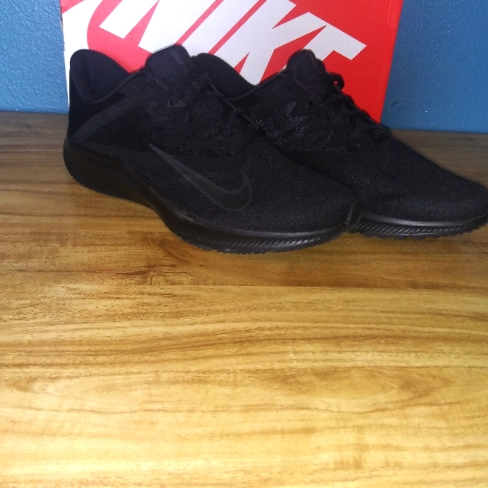 Black Nike running shoes